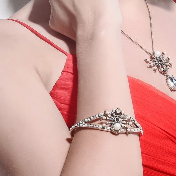 Joolim Statement Pearl Spider Cuff Bracelet Bold Bracelet