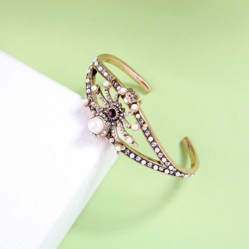 Joolim Statement Pearl Spider Cuff Bracelet Bold Bracelet
