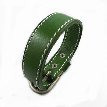 Seanuo 26CM Unisex Men Leather Belt Bracelets amp; Bangles Adjustable Women Real Leather Wrist cuff Buckle Bracelet Punk Jewelry