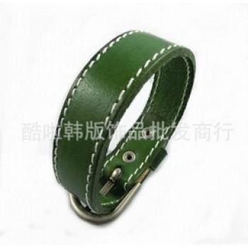Seanuo 26CM Unisex Men Leather Belt Bracelets amp; Bangles Adjustable Women Real Leather Wrist cuff Buckle Bracelet Punk Jewelry