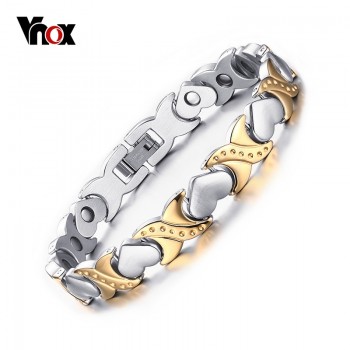 Hot sale healthy care bracelets amp; bangles for women jewelry  energy magnetic bracelet for women heart hand chain free shipping