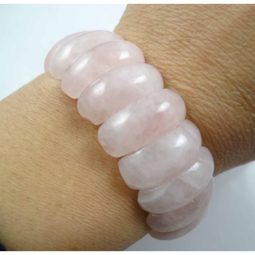 Natural Rose Quartzs bracelet energy Bangles Stretch Chain Natural Stone inradius chunky Bracelets Jewelry  P22