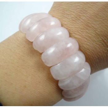 Natural Rose Quartzs bracelet energy Bangles Stretch Chain Natural Stone inradius chunky Bracelets Jewelry  P22