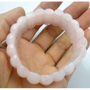 Natural Rose Quartzs bracelet energy Bangles Stretch Chain Natural Stone inradius chunky Bracelets Jewelry  P22