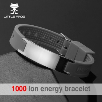 LITTLE FROG Multicolors Street Basketball Sports Silicone Bracelet Men Bio Magnetic Power Energy Negative ION Balance Bangles