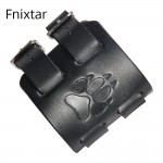 Fnixtar High Quality Bear Paw Sign Men Jewelry Black Wide Wristband Leather Bracelets for Men Women Cool 29cm Length Bracelets