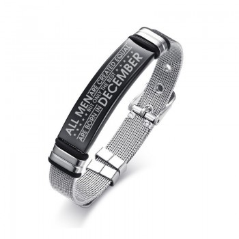 Personalized Bangle Mens Slide Mesh Bracelet Silver Adjusatble Customized Name Wristands Stainless Steel Male Bileklik Pulseira