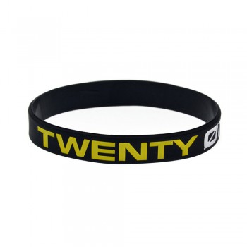 OneBandaHouse 1PC Twenty One Pilots Silicone Wristband Black Fashion Music Bracelet