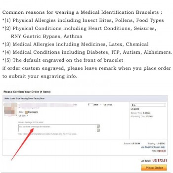 Personalized Medical Alert Bracelet Stainless Steel Engraved DIABETES Emergency Rescue