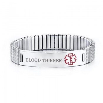 Personalized Medical Alert Bracelet Stainless Steel Engraved DIABETES Emergency Rescue