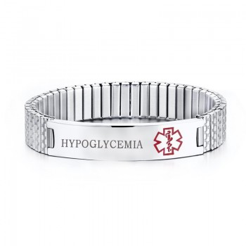 Personalized Medical Alert Bracelet Stainless Steel Engraved DIABETES Emergency Rescue