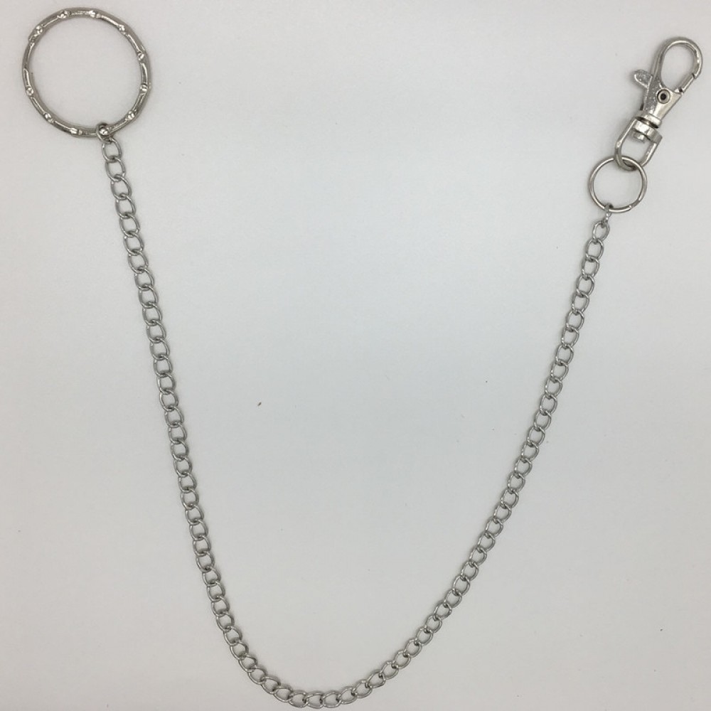 New Arrival Metal pant Chain for unisex Fashion Punk Trousers Pant Jean Keychain Silver Ring Clip Keyring Mens HipHop Jewelry