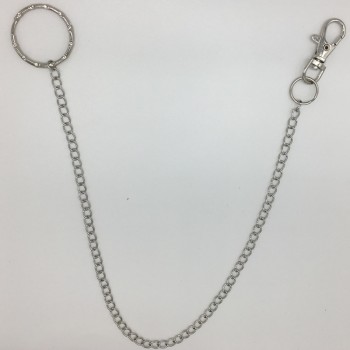 New Arrival Metal pant Chain for unisex Fashion Punk Trousers Pant Jean Keychain Silver Ring Clip Keyring Mens HipHop Jewelry