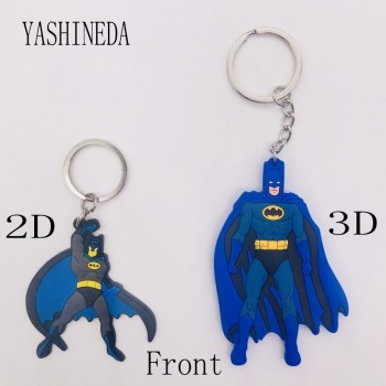 1PCS Cartoon Character Dragon Ball Key Chain 3D Double Side Key Ring PVC Anime Figure Goku Vegeta Keychains Kids Toy Key Holder