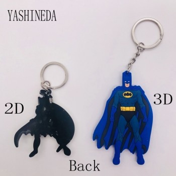 1PCS Cartoon Character Dragon Ball Key Chain 3D Double Side Key Ring PVC Anime Figure Goku Vegeta Keychains Kids Toy Key Holder