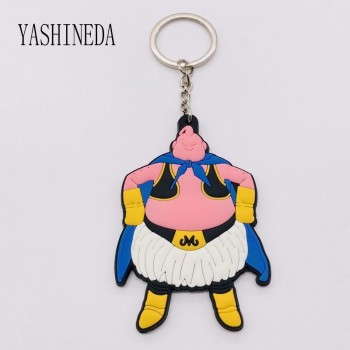 1PCS Cartoon Character Dragon Ball Key Chain 3D Double Side Key Ring PVC Anime Figure Goku Vegeta Keychains Kids Toy Key Holder