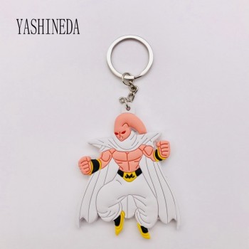 1PCS Cartoon Character Dragon Ball Key Chain 3D Double Side Key Ring PVC Anime Figure Goku Vegeta Keychains Kids Toy Key Holder