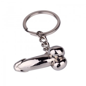 SHUANGR fashion Male Genitalia Key Chain Lovers Metal Sexy Dick Penis Keyring Keychains Woman Man Cock Car Key Ring Holder