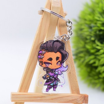 Overwatch Keychain Clear Acrylic Key Chain Pendant Anime Accessories Cartoon Key Ring DBS1P