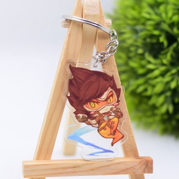 Overwatch Keychain Clear Acrylic Key Chain Pendant Anime Accessories Cartoon Key Ring DBS1P