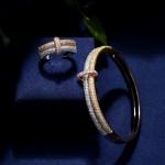 New Arrival Fashion Luxury 3 Color Shiny AAA Cubic Zirconia Women Bracelets Bangles And Ring Set with free shipping