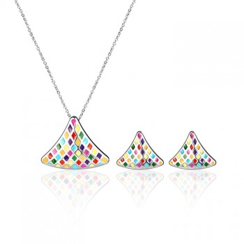 Jewelry Accessories Sets Stainless steel Jewelry Set for Women Earrings Necklace Womens clothing accessories wedding necklace