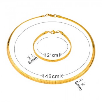 Joyas de Acero Inoxidable Woman Surgical Jewellery Sets in China Gold Costume Chain 316l Stainless Steel Jewelry Necklace Set