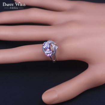 Promotion Free Ship Colorful Jewelry Sets Cubic Zirconia CZ Stone 925 Sterling Silver Earrings Necklaces Finger Rings