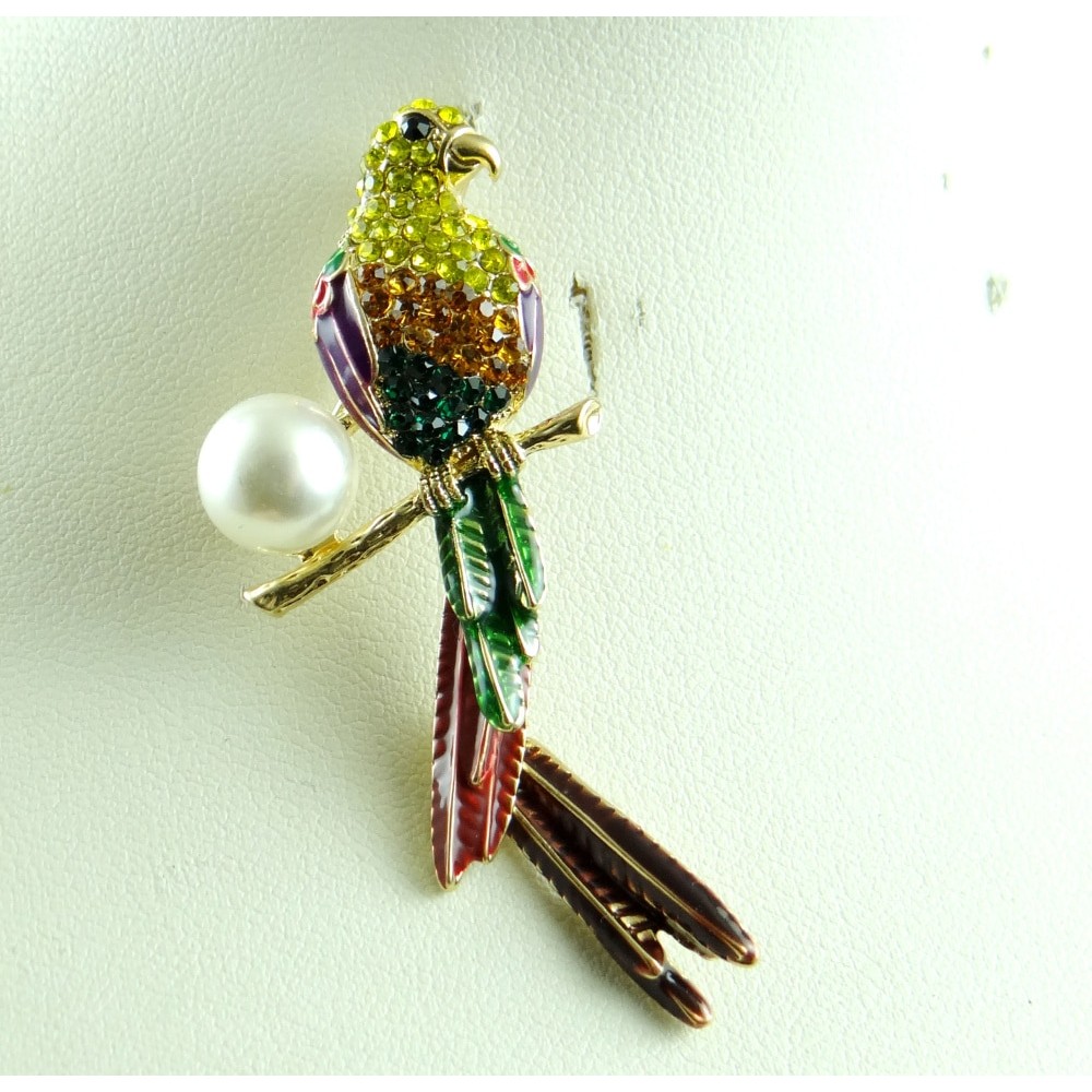Hot Sale bird Brooches Men Women Suits Dress Hat Collar Brooch Pins Scarf Buckle Party Weddings Banquet Brooch Gifts W38