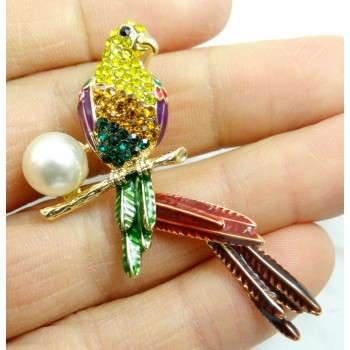 Hot Sale bird Brooches Men Women Suits Dress Hat Collar Brooch Pins Scarf Buckle Party Weddings Banquet Brooch Gifts W38