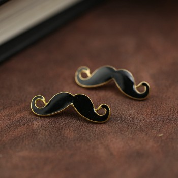 i-Remiel Fashion  Moustache Black Beard Metal Brooch Pin for Mens Shirt Suit Childrens Lapel Cute Pins and Brooch Accessories