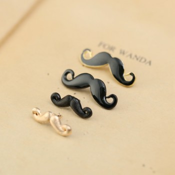 i-Remiel Fashion  Moustache Black Beard Metal Brooch Pin for Mens Shirt Suit Childrens Lapel Cute Pins and Brooch Accessories