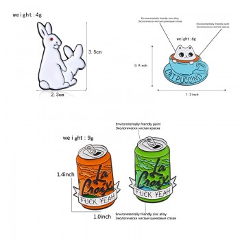 Beetlejuice ! Reptile Snake Strange Thing FR2 White Rabbits Coffee Cup Cat La Can Drink Animal Hard Enamel Brooches Pin