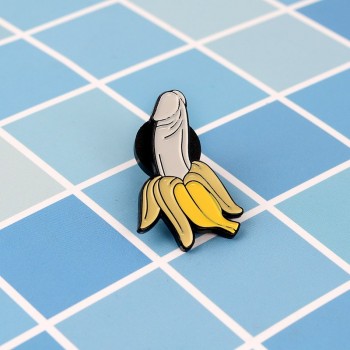 Dick Banana pins Food pin Fruit pin Banana brooche Brooches Gift for men denim Badges Cute Kawaii Jewelry Decorations