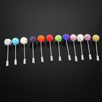 12 Pcs Set 2018 New Fashion 10mm Crystal Ball Brooch Pin Muslim Hijab Scarf Pins Scarf Clip Wedding Pin For Women