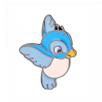 Fashion Cute Blue Bird Branch Pins Alloy Birds Brooches Enamel Jacket Pin Buckle Shirt Badge Brooch Gift For Boy Girl