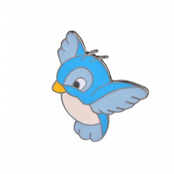 Fashion Cute Blue Bird Branch Pins Alloy Birds Brooches Enamel Jacket Pin Buckle Shirt Badge Brooch Gift For Boy Girl
