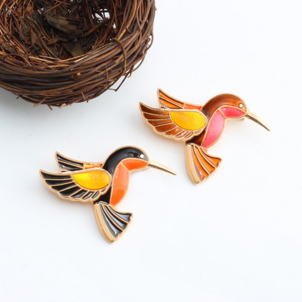 1 Pce Brooches Cartoon Animal Badge Enamel Pin Birds Brooch For Women Lady Classical Fashion Accessories Sweater Decoration Pins