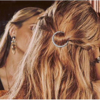 JOOLIM Jewelry Wholesale 3PCS/ Set  Starburst Pave Moon Hair Pin Star  Hair Clip Barrettes Jewelry  Nickel and Lead Free