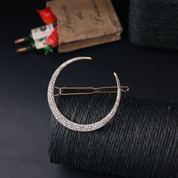 JOOLIM Jewelry Wholesale 3PCS/ Set  Starburst Pave Moon Hair Pin Star  Hair Clip Barrettes Jewelry  Nickel and Lead Free