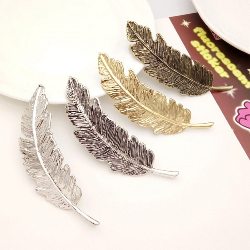 Vintage Women Girls Alloy Leaf Hair Clip Hairpin Princess Barrettes Pins Hair Accessories M8694