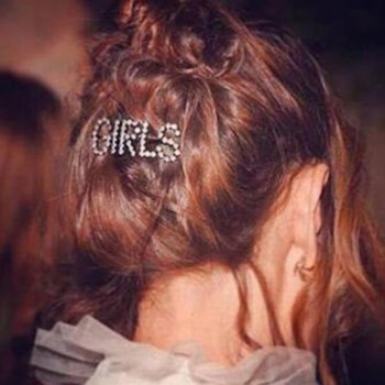 Princess Hair Accessories Hair Pins Crystal Rhinestone Letter Barrettes Hairwear for Women Kid Girls Gift