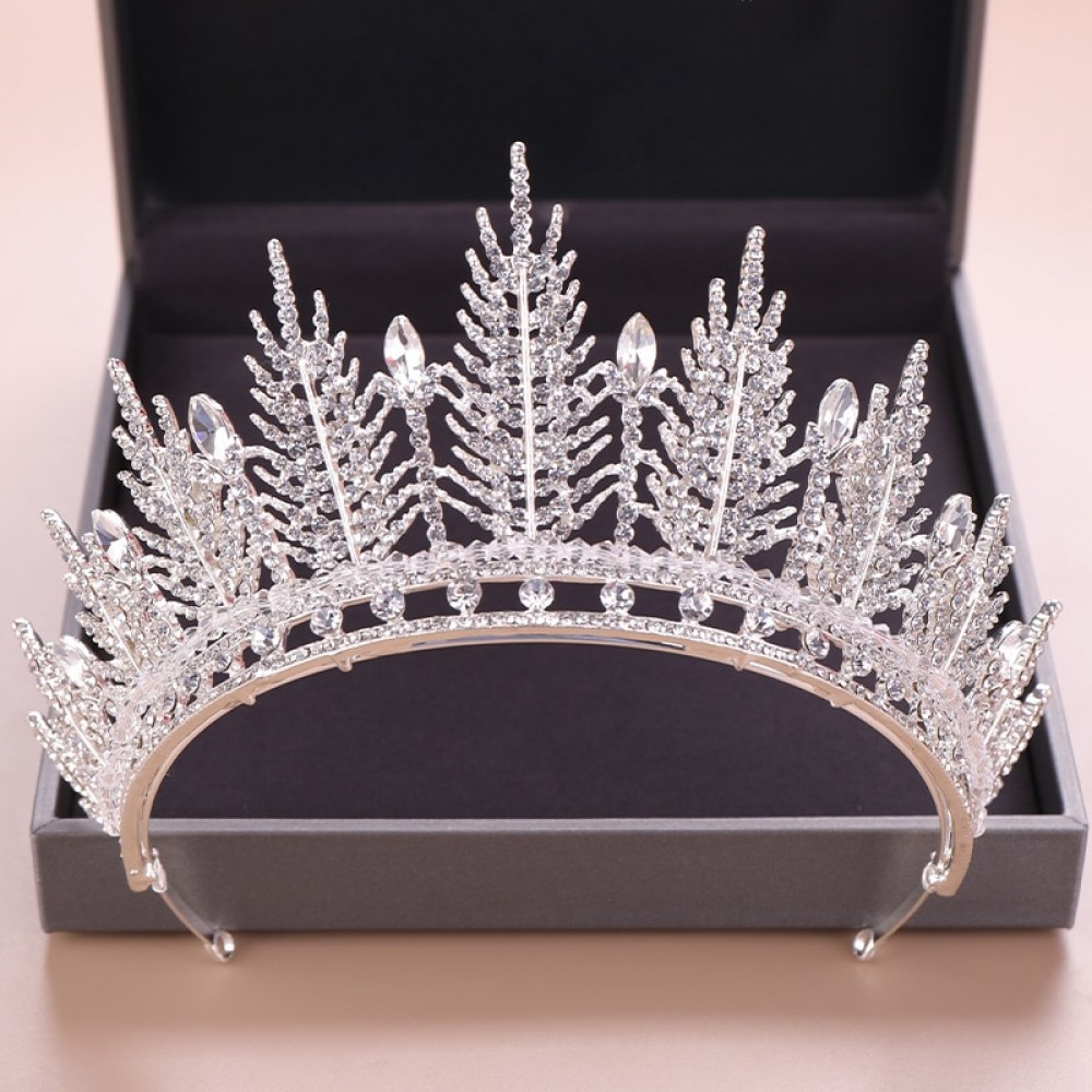 Handmade Silver Gold Bridal Hair Jewelry Luxury Pearls Rhinestone Tiaras And Crowns Crystal Pageants Wedding Hair Accessories