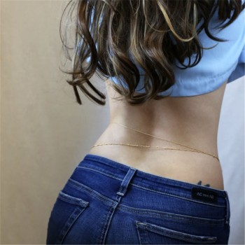 Fashion Sexy Gold/Silver Double Layer Beads Waist Chain For Women Summer Beach Body Chain Ornament Jewelry LST008