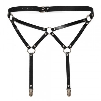 harajuku Women Punk Gothic Handmade Leather Harness Leg Garter Belt Waist Body Suspender harness leg garters