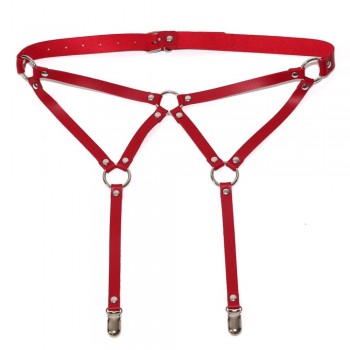 harajuku Women Punk Gothic Handmade Leather Harness Leg Garter Belt Waist Body Suspender harness leg garters