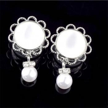 Flower Ear Plugs Tunnels Flesh Expansions Piercing Simulated Pearl Ear Plugs Earring Gauges Ears Expanders Rings Fashion Jewelry