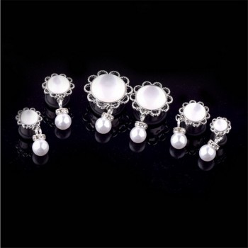 Flower Ear Plugs Tunnels Flesh Expansions Piercing Simulated Pearl Ear Plugs Earring Gauges Ears Expanders Rings Fashion Jewelry
