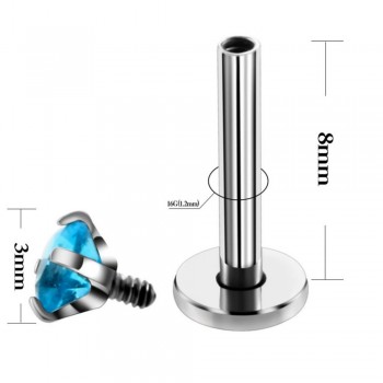 1pc Surgical Steel Labret Lip Piercing Jewelry Star CZ Zircon Cartilage Tragus Ear Studs Screw Percing Nose Ring Bijoux
