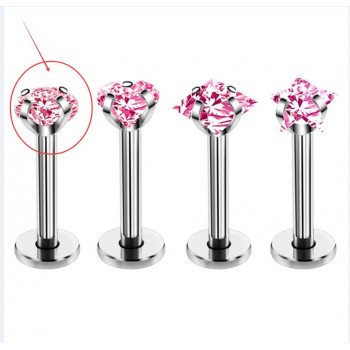 1pc Surgical Steel Labret Lip Piercing Jewelry Star CZ Zircon Cartilage Tragus Ear Studs Screw Percing Nose Ring Bijoux